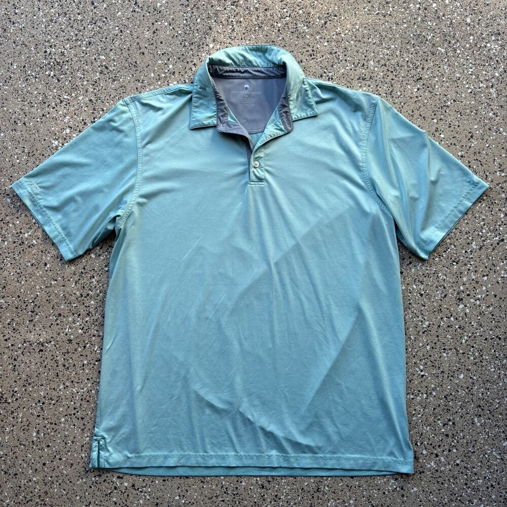 Southern Shirt Key West Printed Polo Shirt Men's XL Blue Performance Golf